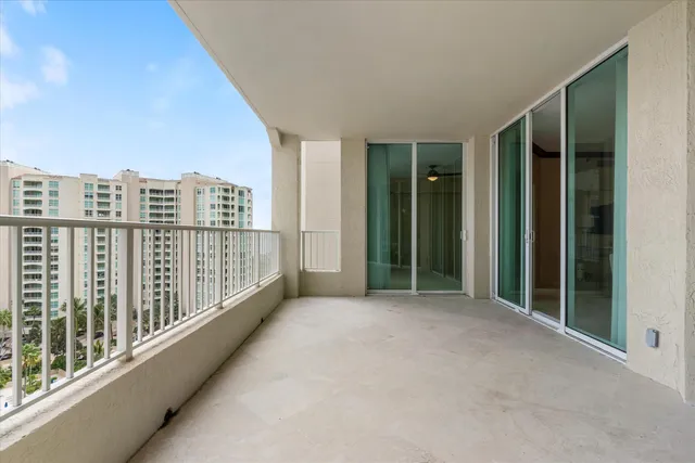 a view of balcony with city view