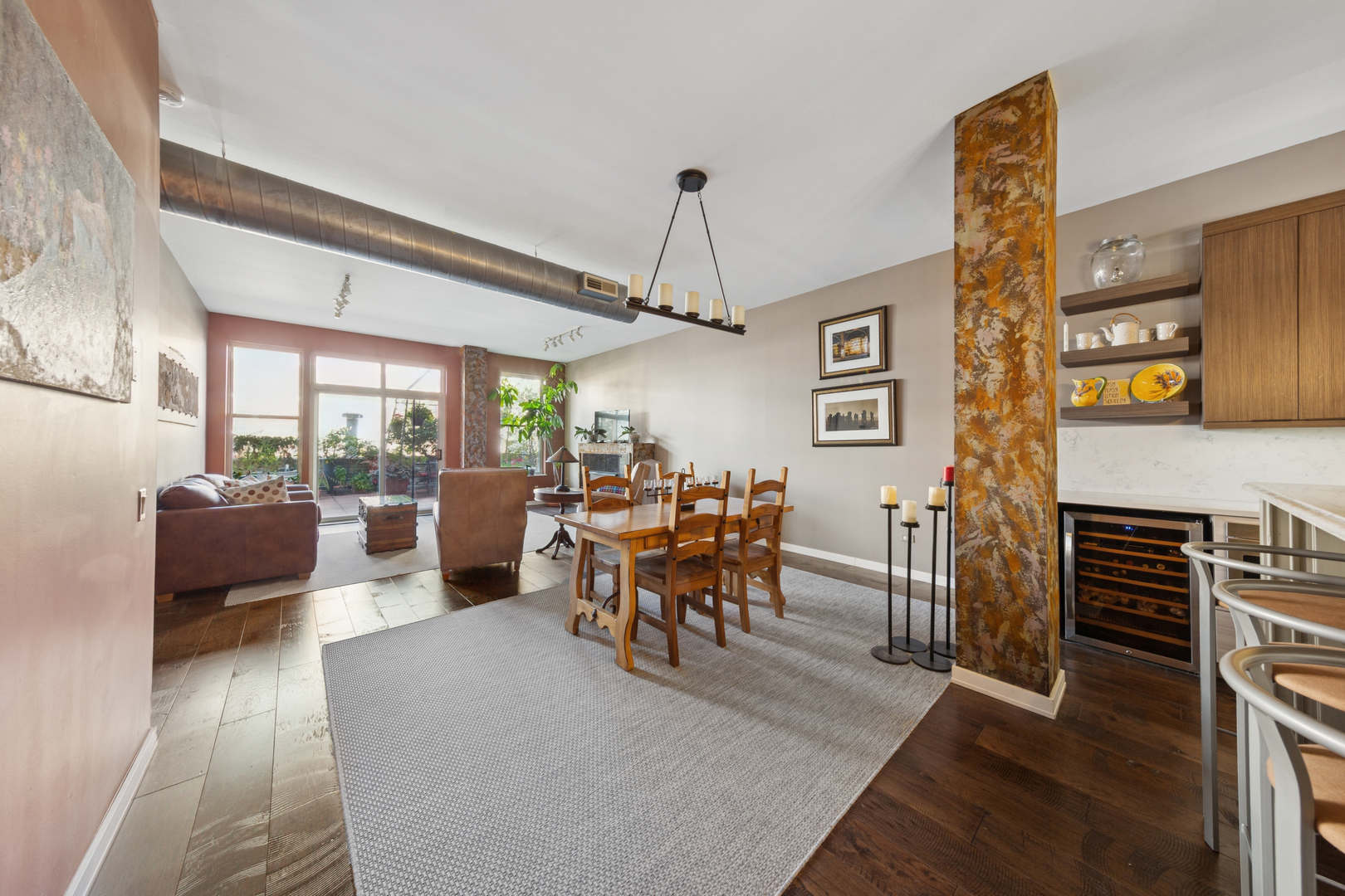 1631 South Michigan Avenue, Unit 410 Chicago, IL 60616 - Photo 13 of 20 a view of a dining room with furniture window and outside view