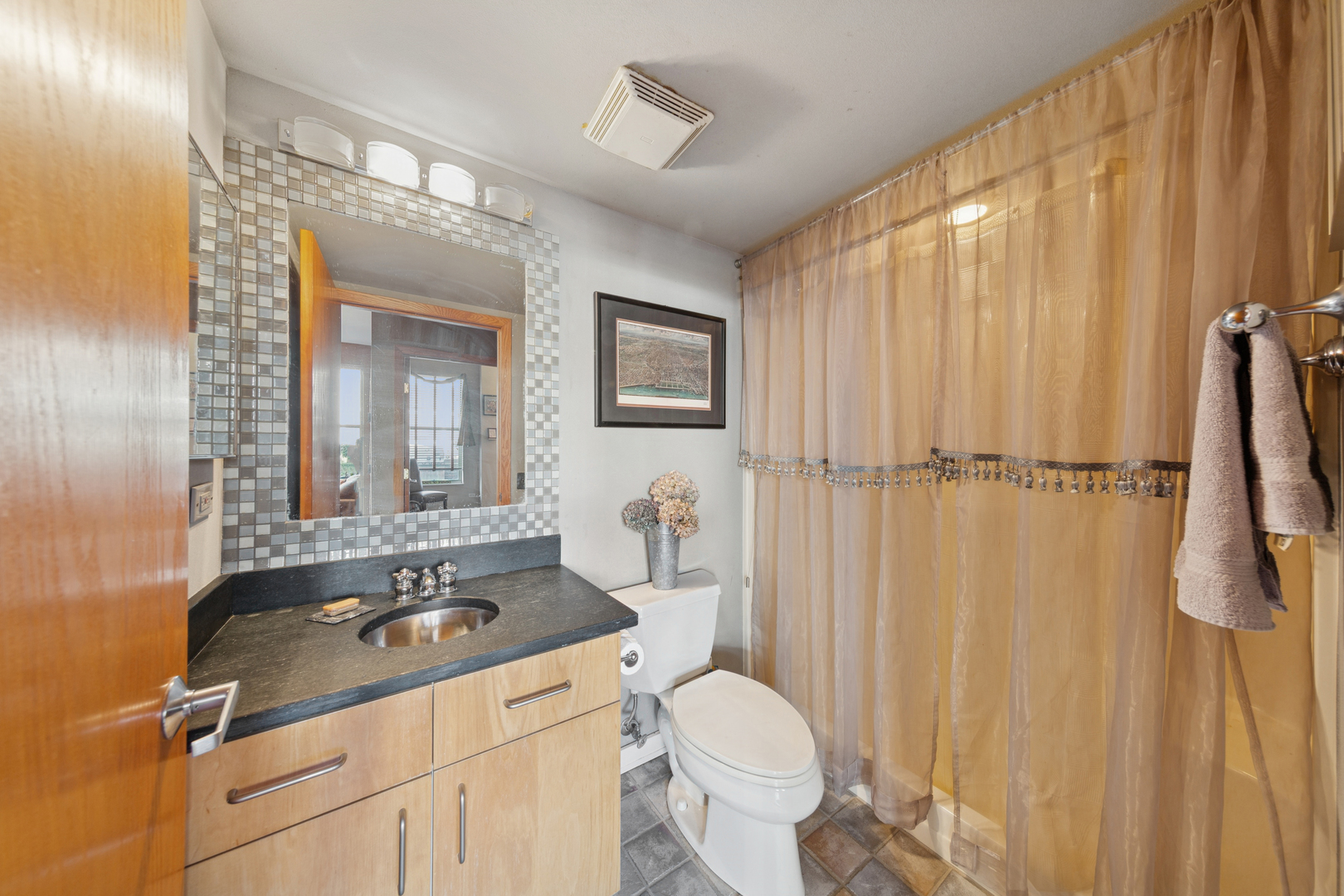 1631 South Michigan Avenue, Unit 410 Chicago, IL 60616 - Photo 3 of 20 a bathroom with a sink vanity mirror and toilet