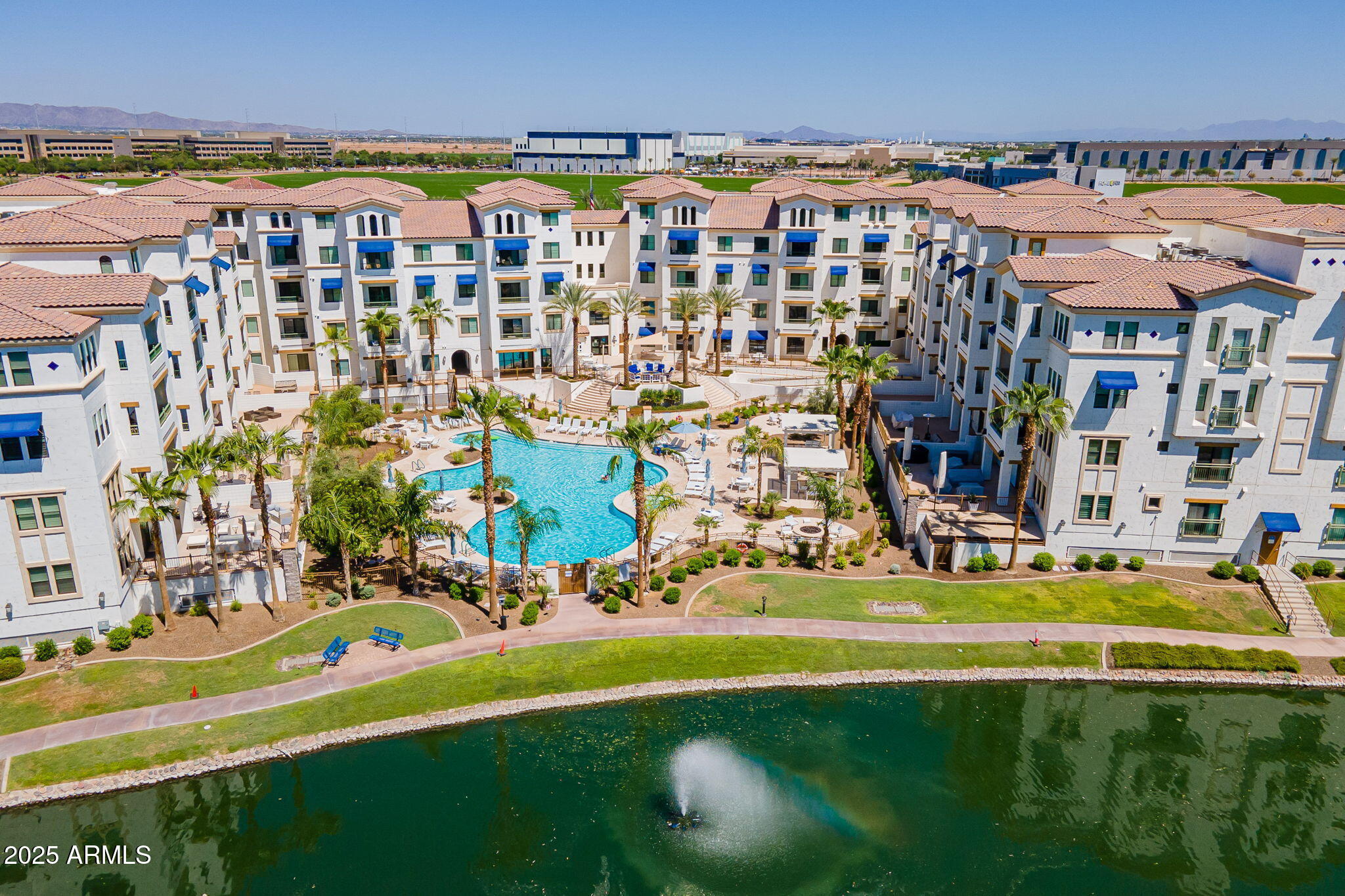 2511 West Queen Creek Road, Unit 205 Chandler, AZ 85248 - Photo 45 of 50 Aerial View of Pool