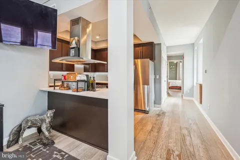 a view of a living room with furniture