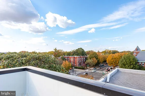 a view of a city from a balcony