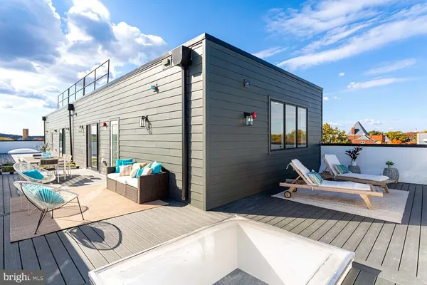 a outdoor space with furniture