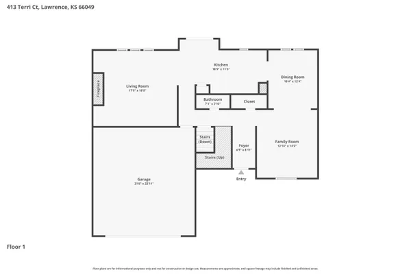 $465,000 | 413 Terri Court, Lawrence, KS 66049