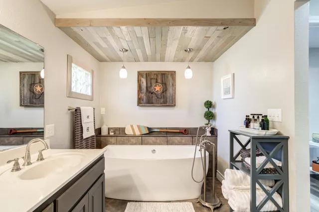 a view of a garage with parked cars