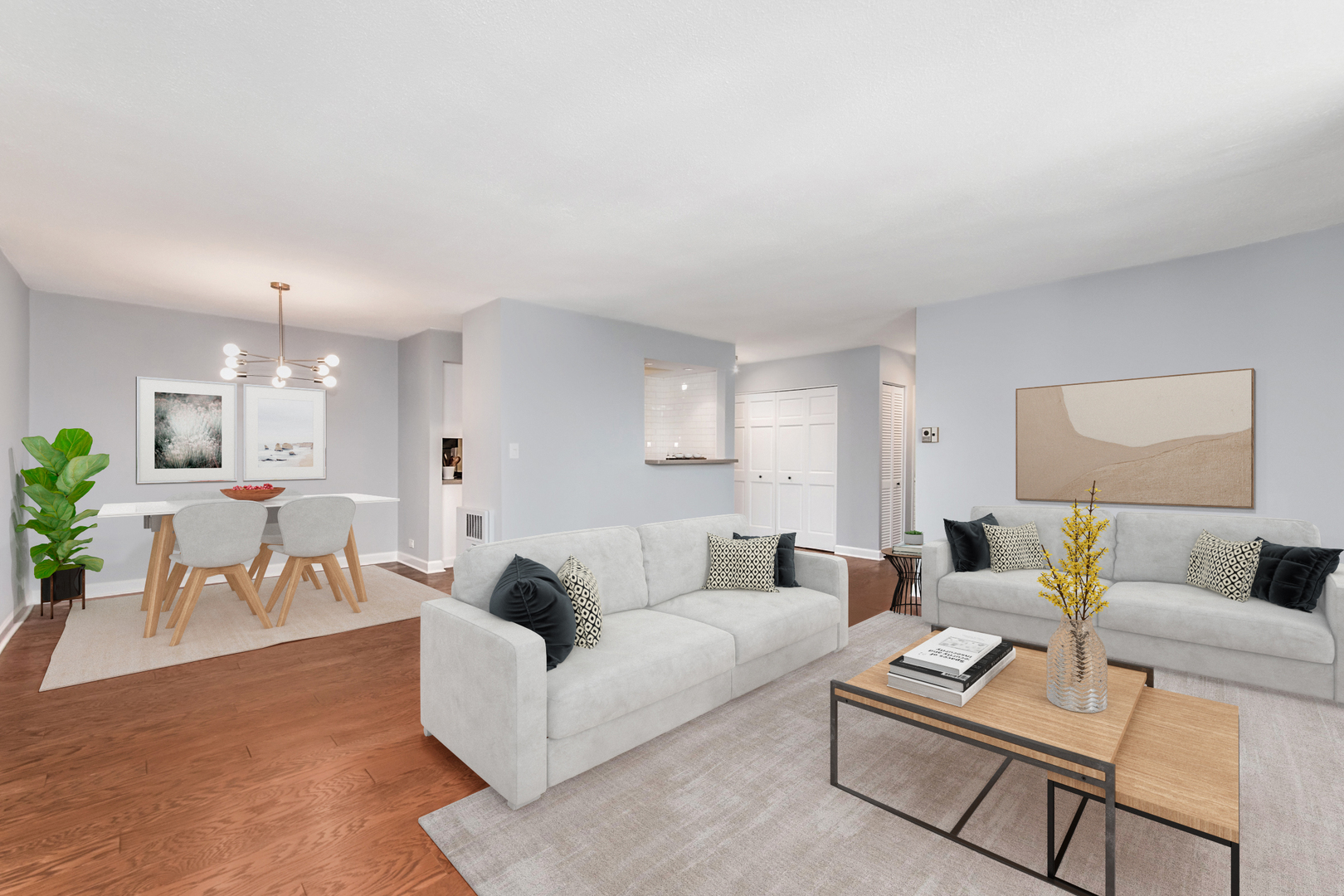 1110 Grove Street, Unit 4H Downers Grove, IL 60515 - Photo 4 of 30 a living room with furniture and a couch