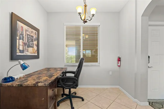 a view of a balcony with furniture