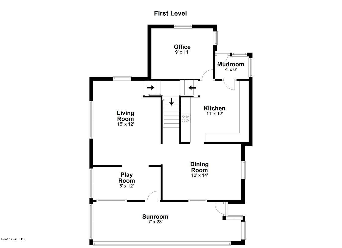 251 Byram Road Greenwich, CT 06830 - Photo 17 of 19 First Level Floor Plan
