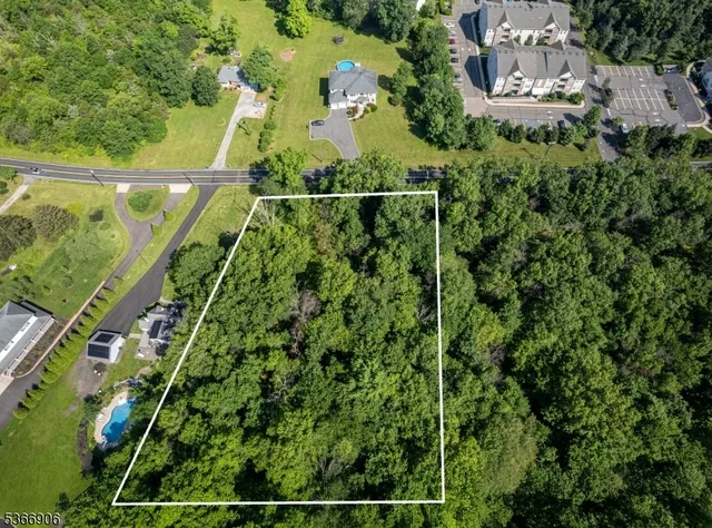 an aerial view of a residential houses with outdoor space and street view