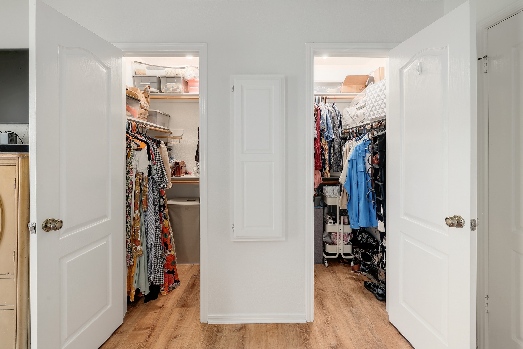 1455 County Road 262 Georgetown, TX 78633 - Photo 19 of 40 a view of walk in closet with clothes and shoes