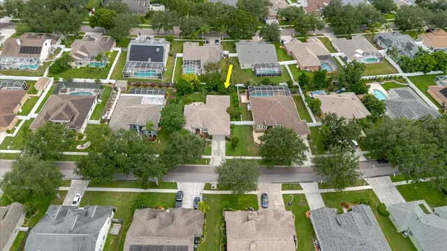 an aerial view of multiple house