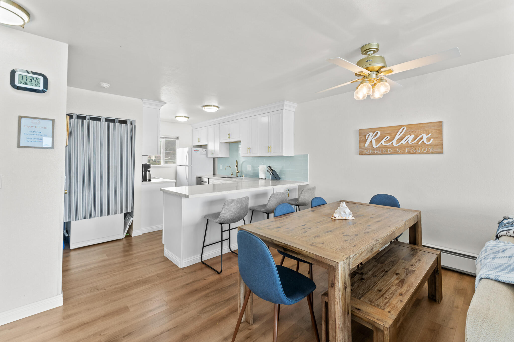 77 North Ocean Avenue, Unit 12 Cayucos, CA 93430 - Photo 9 of 41 a view of a dining room with furniture and wooden floor