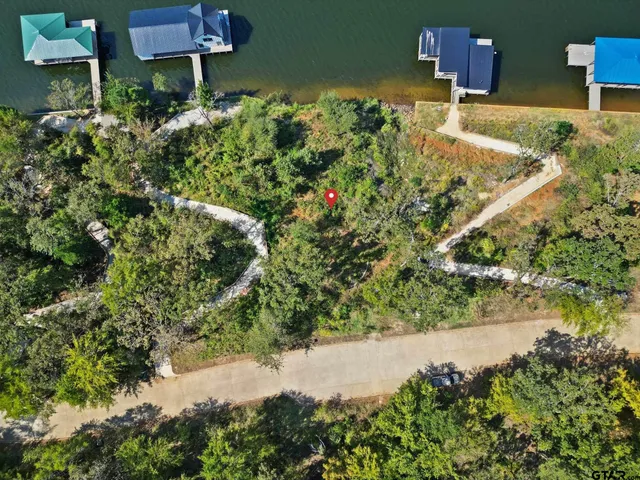 a view of a lake with a mountain in the back