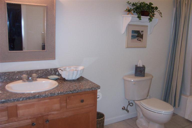 16 Gold Leaf Lane, Unit 16 Mashpee, MA 02649 - Photo 20 of 29 a bathroom with a granite countertop toilet sink and mirror