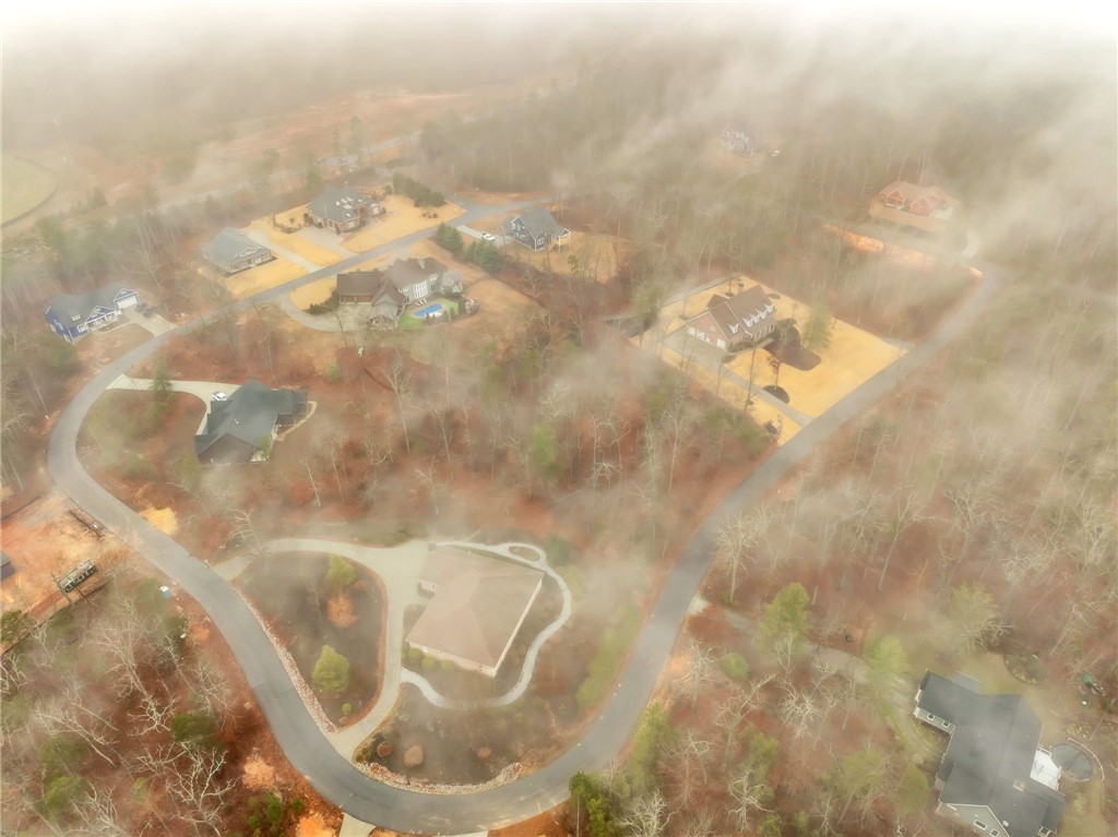 508 16th Circle Walhalla, SC 29691 - Photo 11 of 12 This captivating aerial view showcases a peaceful neighborhood nestled amongst a dense, natural landscape.