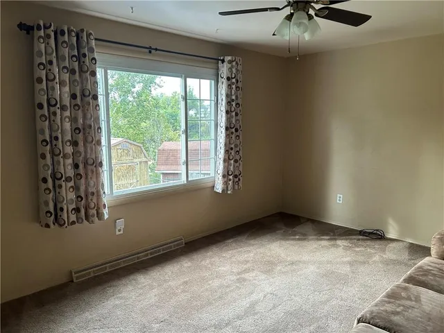 an empty room with a window