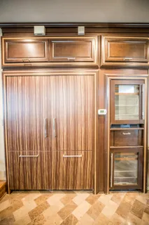 a view of wooden door