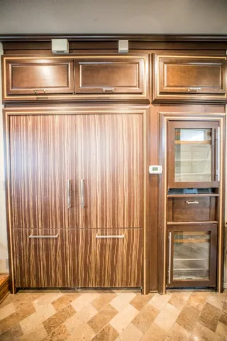 a view of wooden door