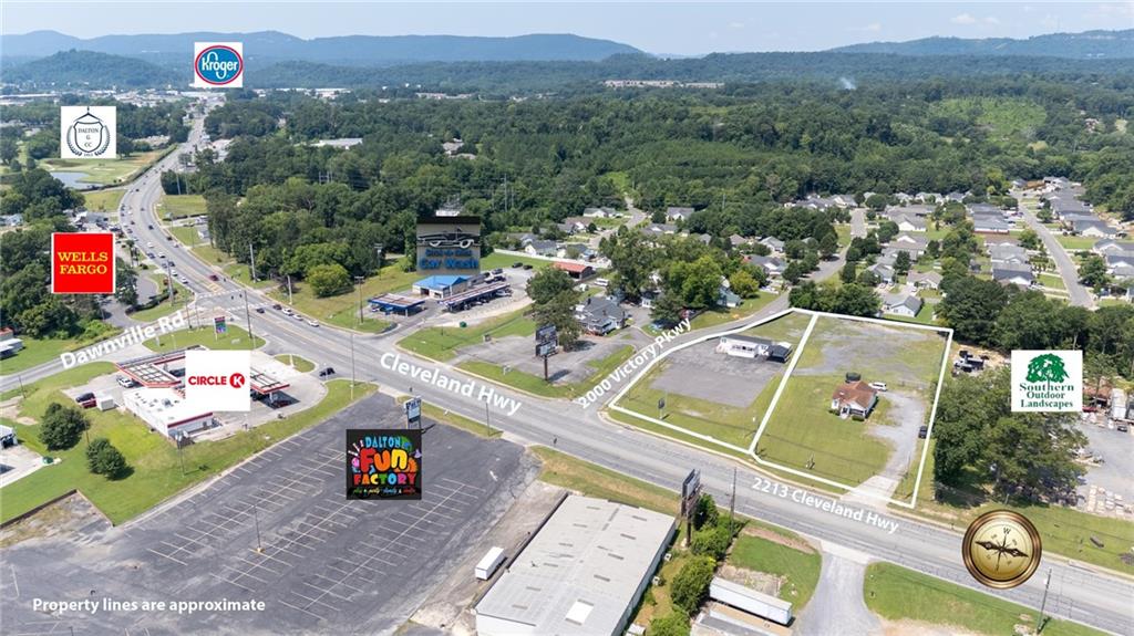 2213 Cleveland Highway Dalton, GA 30721 - Photo 12 of 41 an aerial view of a house with a garden