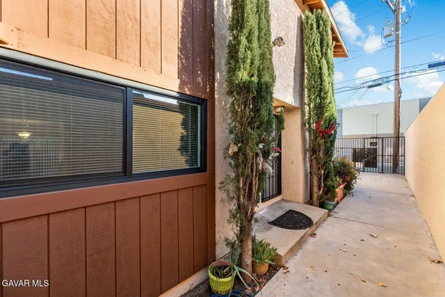a view of path along with potted plants