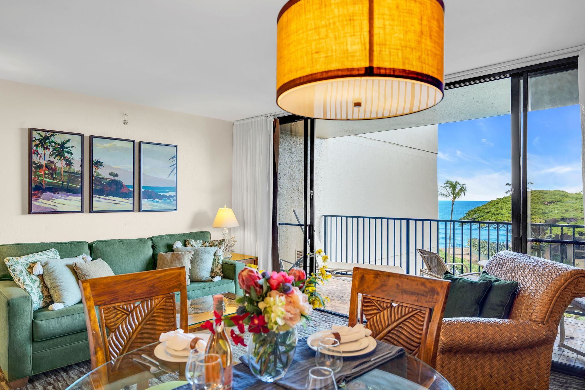3445 Lower Honoapiilani Road, Unit 516 Lahaina, HI 96761 - Photo 8 of 49 a living room with furniture and a window