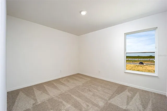 an empty room with a window