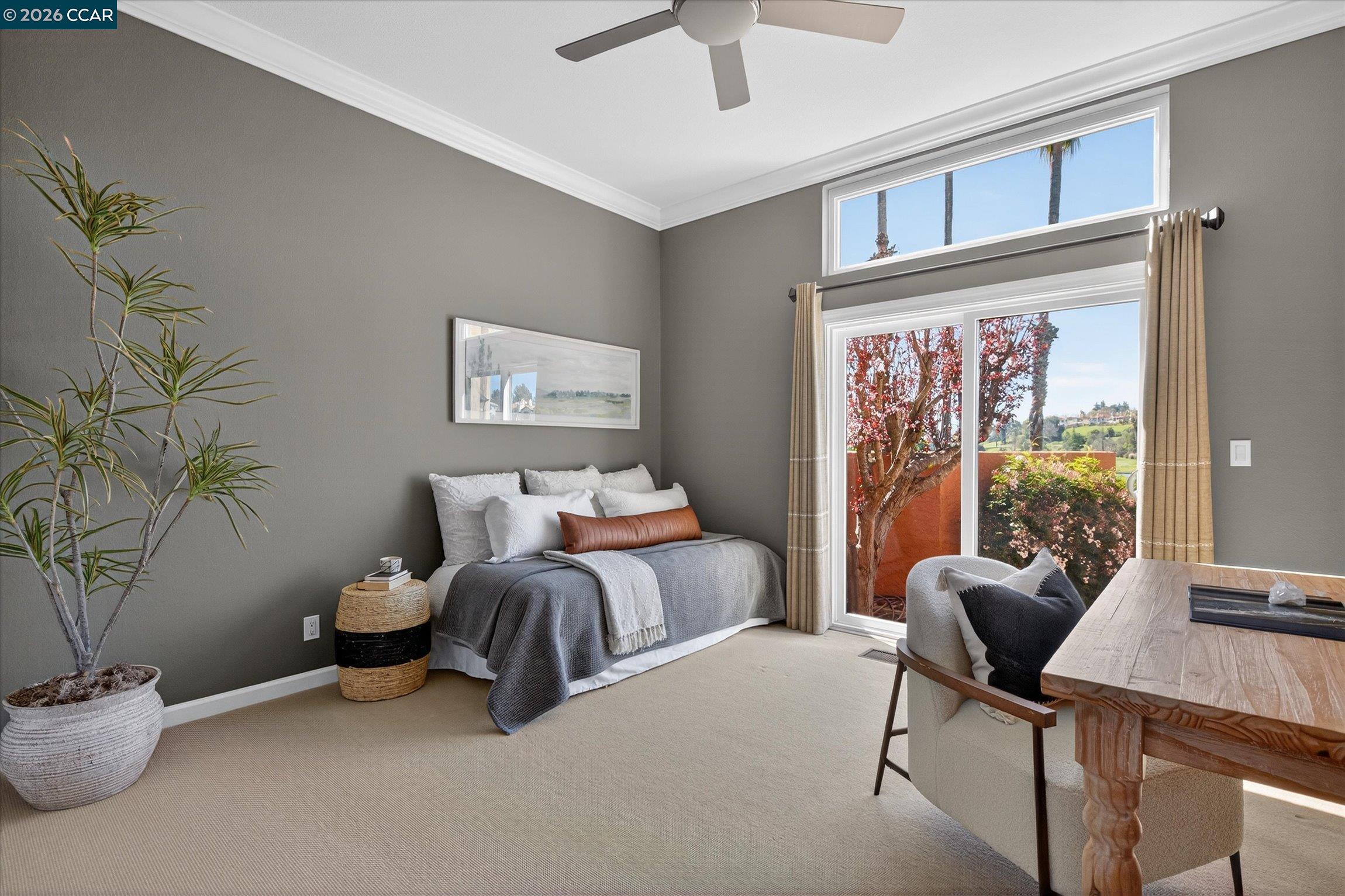 4059 West Lakeshore Drive San Ramon, CA 94582 - Photo 19 of 45 a bedroom with furniture and a potted plant