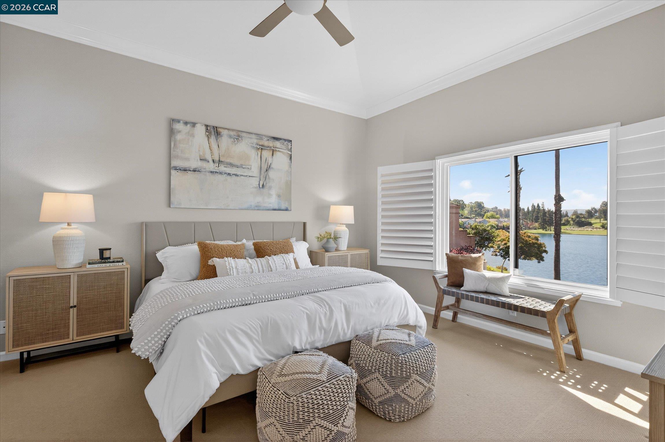 4059 West Lakeshore Drive San Ramon, CA 94582 - Photo 25 of 45 a bedroom with a bed and large window