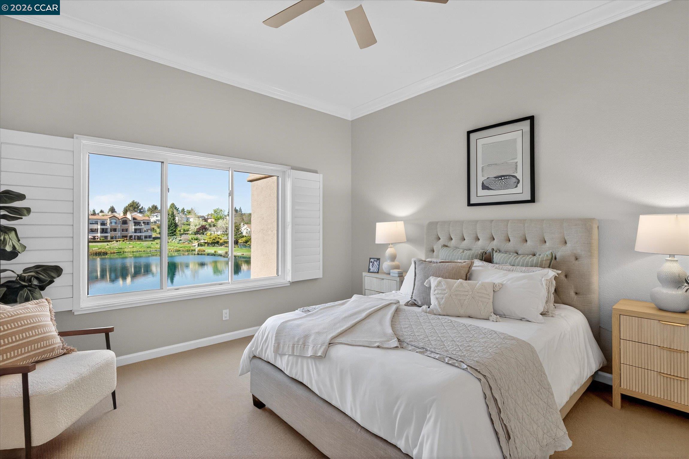 4059 West Lakeshore Drive San Ramon, CA 94582 - Photo 32 of 45 a bedroom with a large bed and a couch
