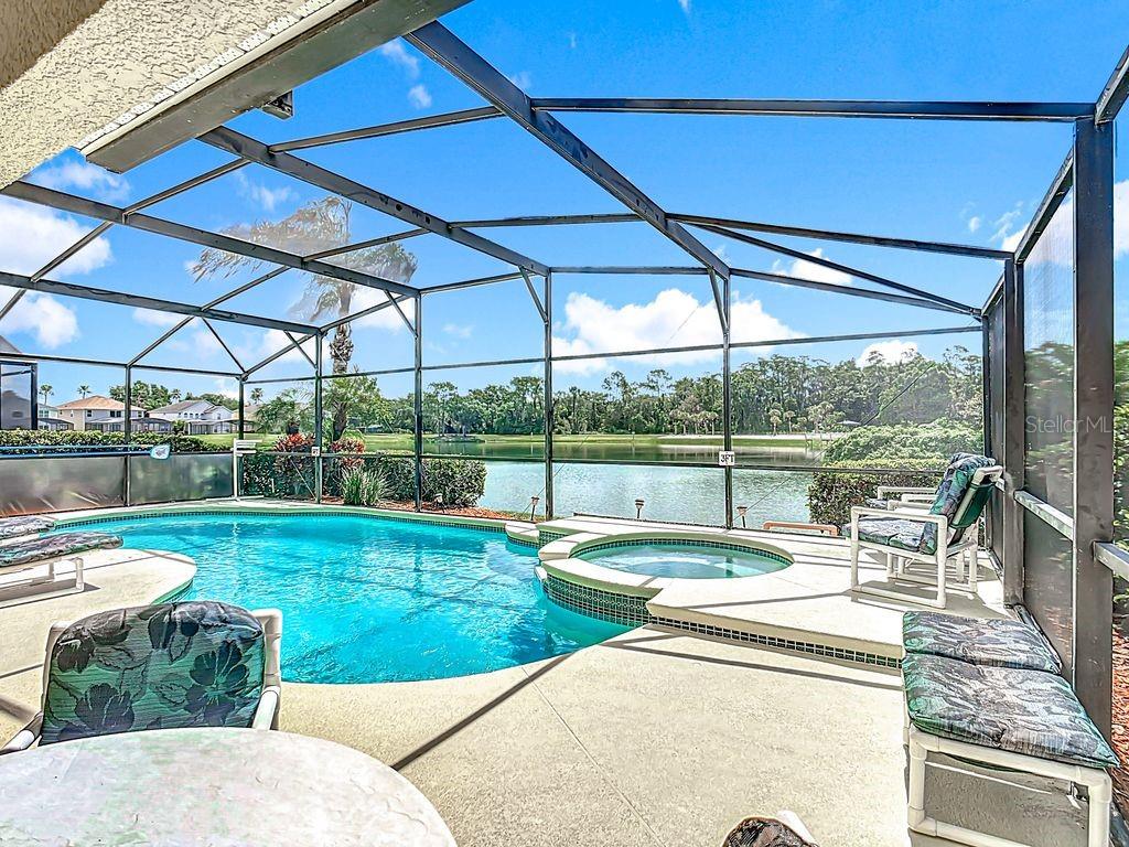 955 Lake Berkley Drive Kissimmee, FL 34746 - Photo 38 of 57 a view of a backyard with a swimming pool