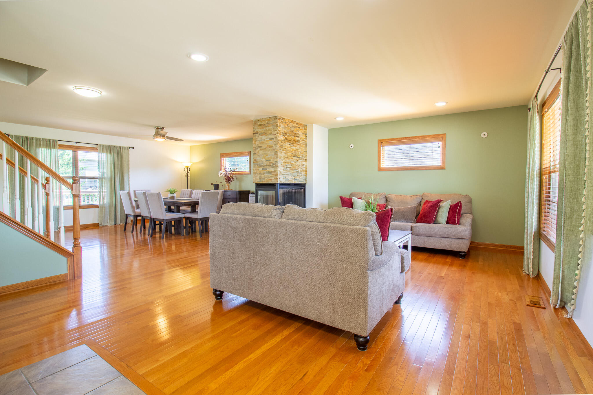 2550 Honelee Court Valparaiso, IN 46385 - Photo 5 of 37 a living room with furniture and a wooden floor
