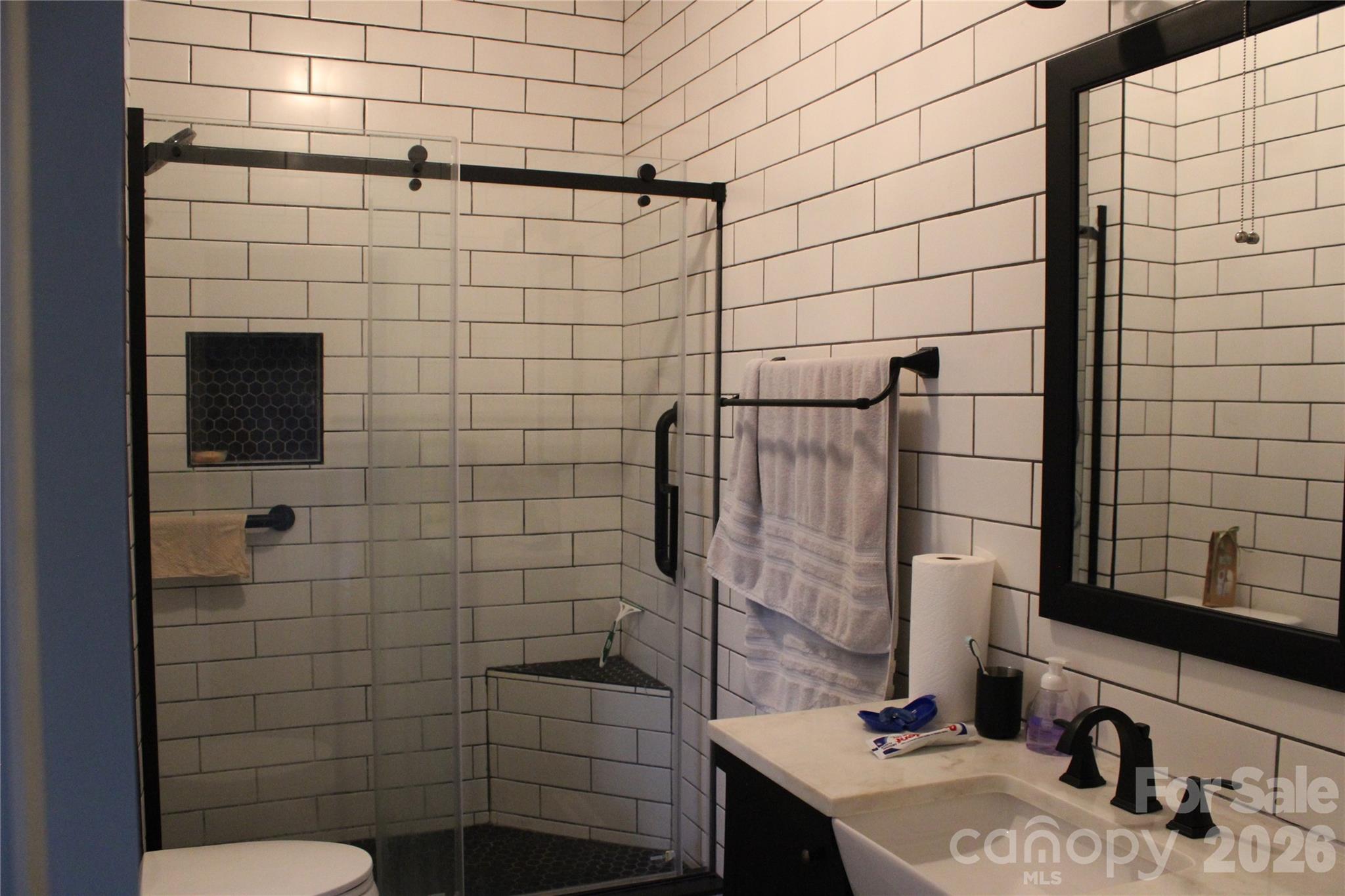 300 Banner Farm Road Mills River, NC 28759 - Photo 15 of 21 a bathroom with a sink toilet and shower