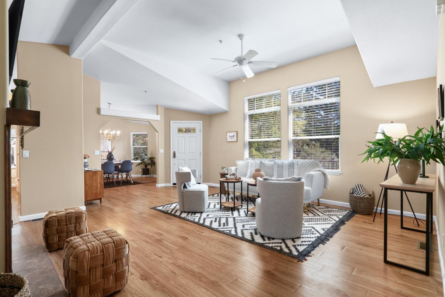 552 Bean Creek Road Scotts Valley, CA 95066 - Photo 15 of 76 a living room with furniture and wooden floor