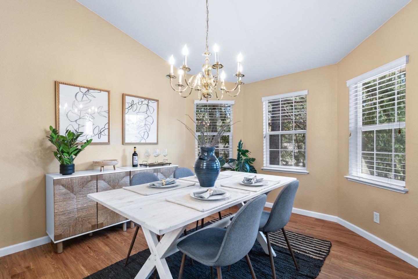 552 Bean Creek Road Scotts Valley, CA 95066 - Photo 22 of 76 a view of a dining room with furniture window and wooden floor