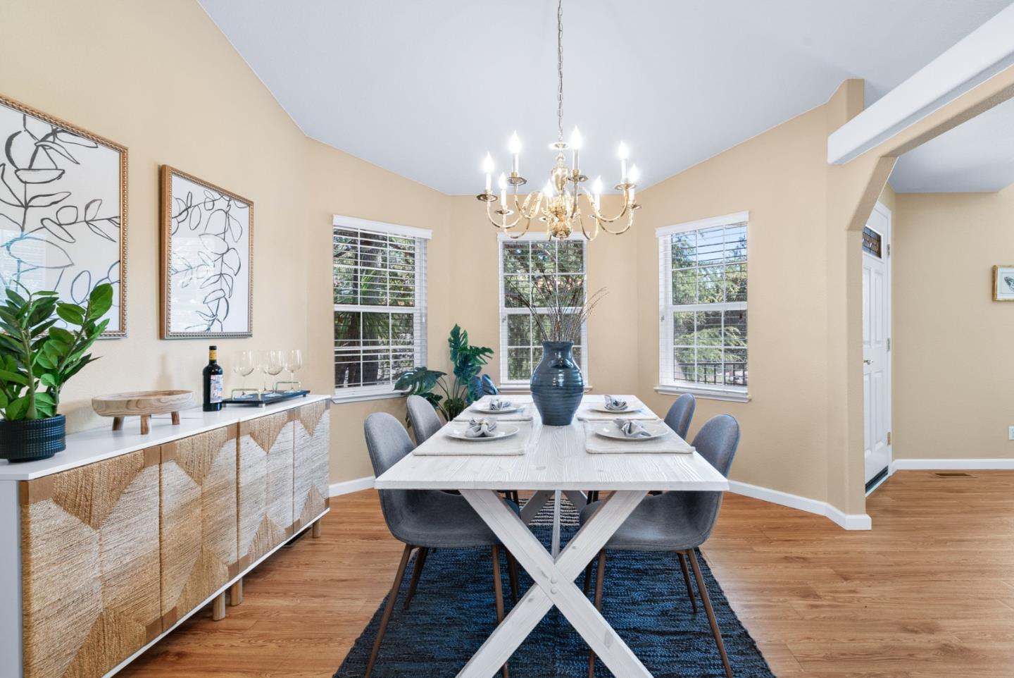 552 Bean Creek Road Scotts Valley, CA 95066 - Photo 23 of 76 a view of a dining room with furniture window and wooden floor