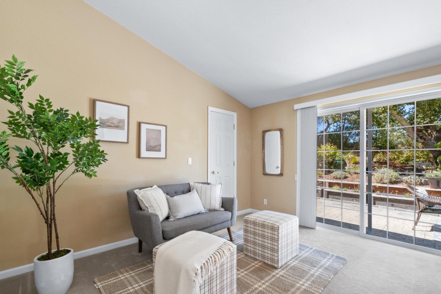 552 Bean Creek Road Scotts Valley, CA 95066 - Photo 35 of 76 a living room with furniture and a potted plant