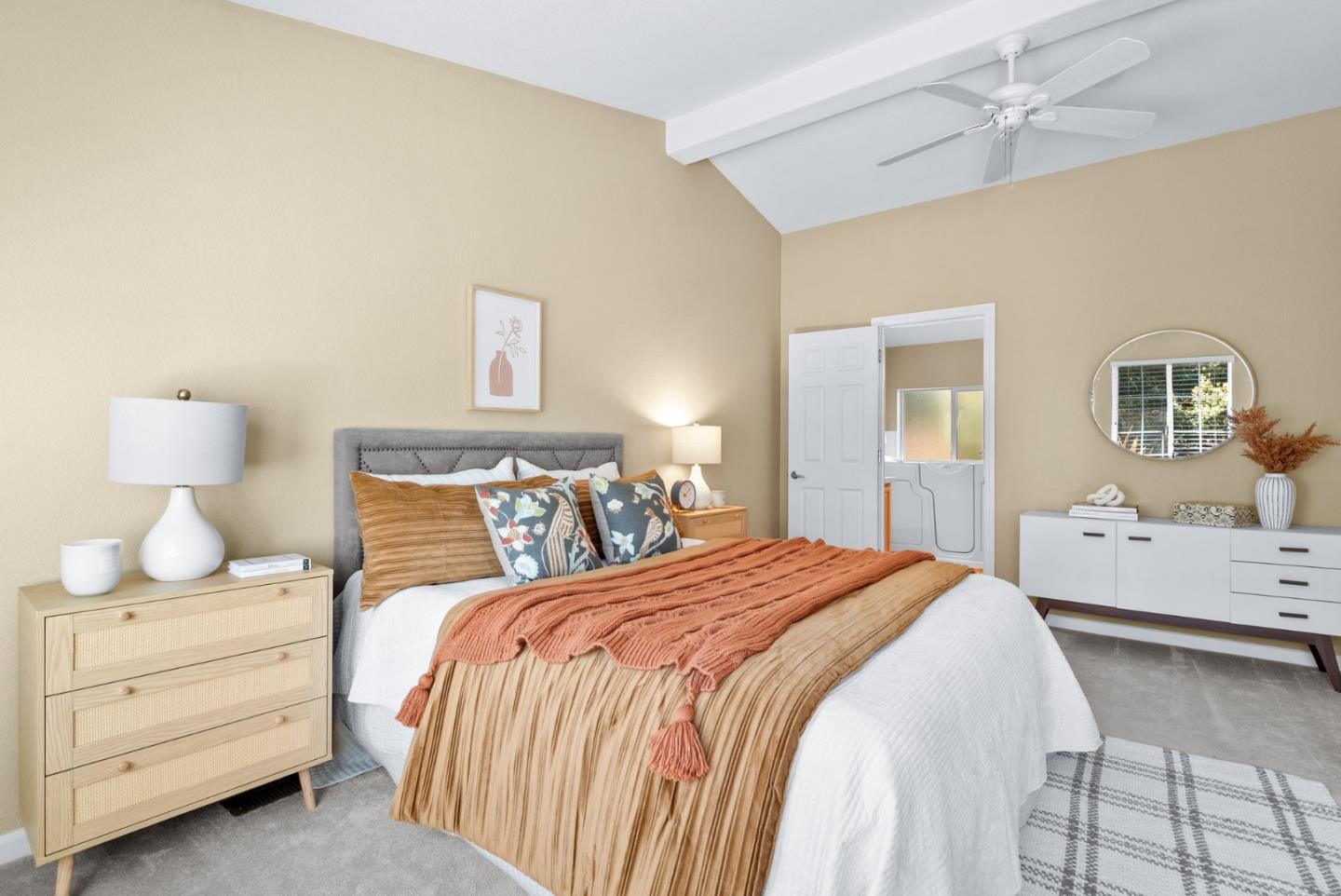 552 Bean Creek Road Scotts Valley, CA 95066 - Photo 43 of 76 a bedroom with a bed and wooden floor