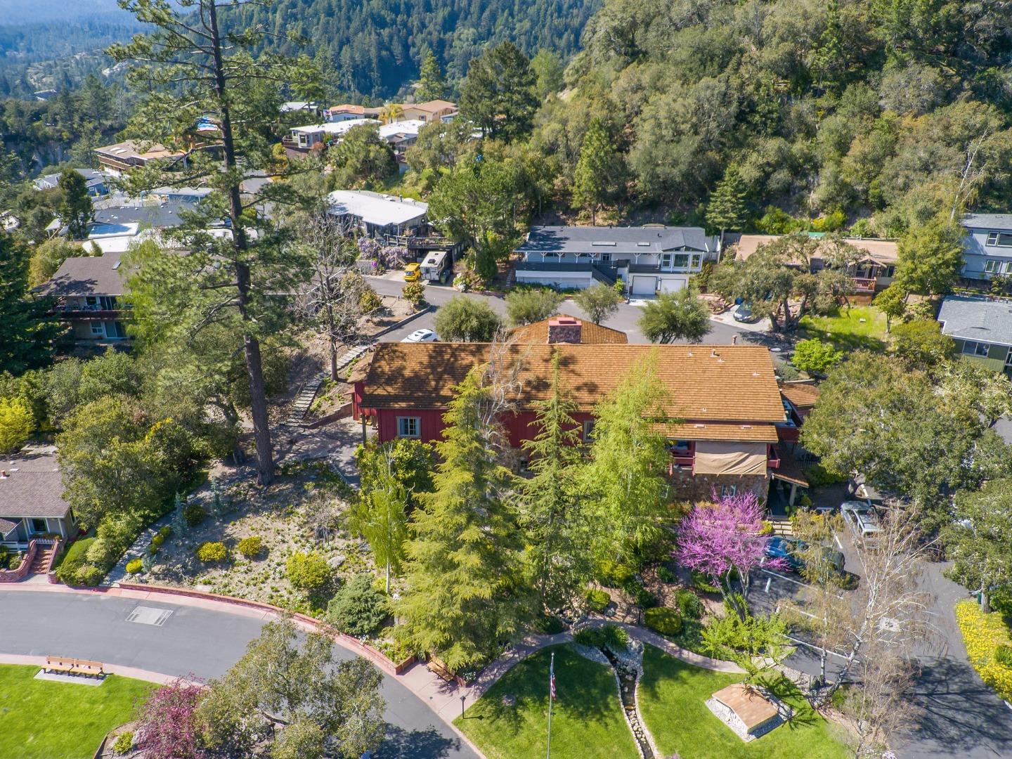 552 Bean Creek Road Scotts Valley, CA 95066 - Photo 75 of 76 an aerial view of residential house with outdoor space and trees all around