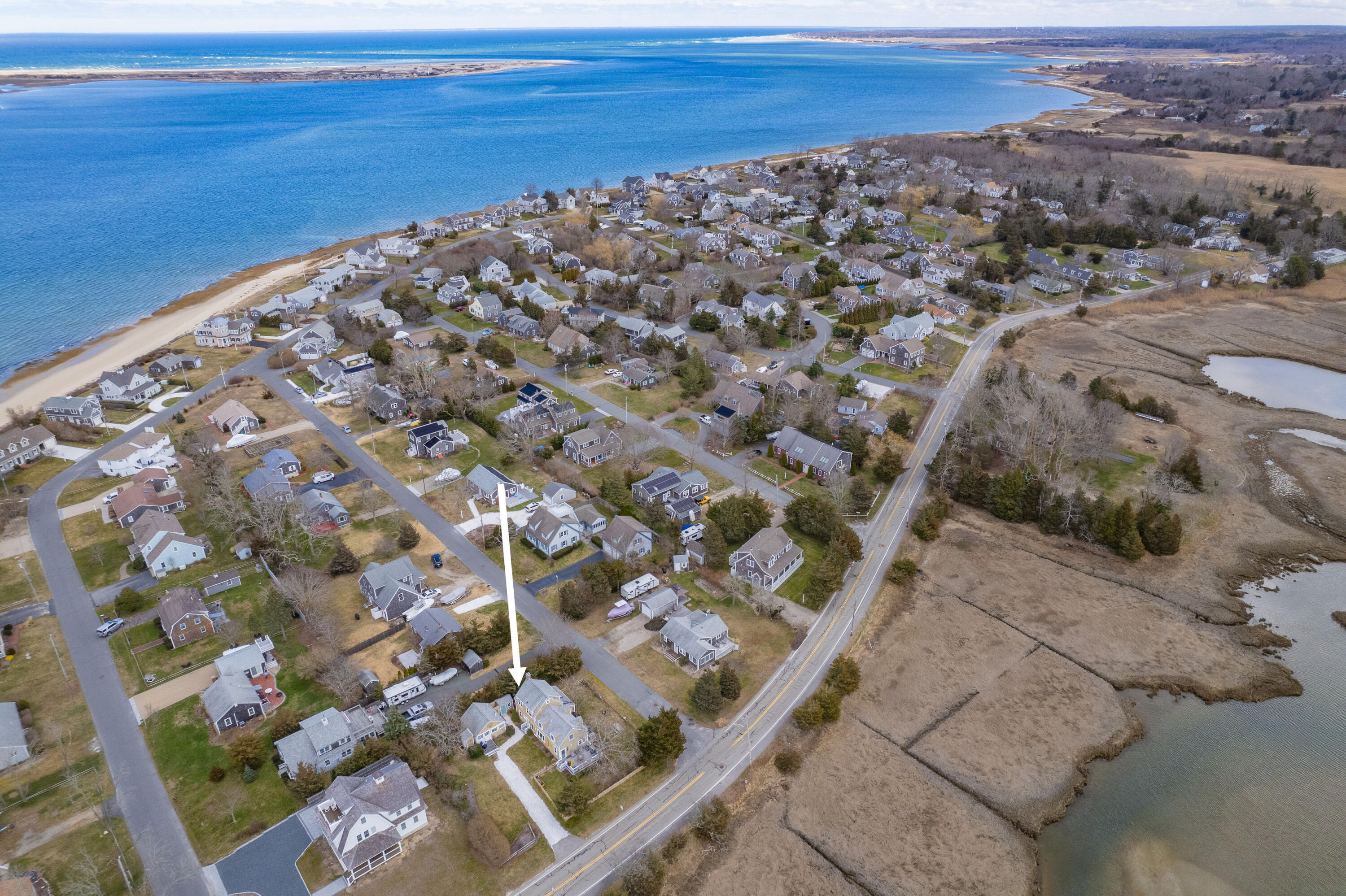 40 Commerce Road Barnstable, MA 02630 - Photo 35 of 43 an aerial view of beach and ocean