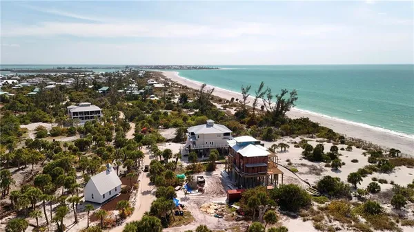 an aerial view of multiple house