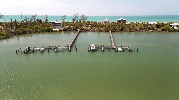 a view of a lake with houses