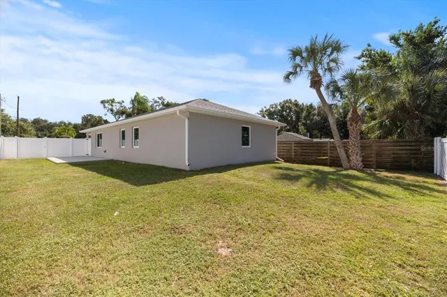 a backyard of a house