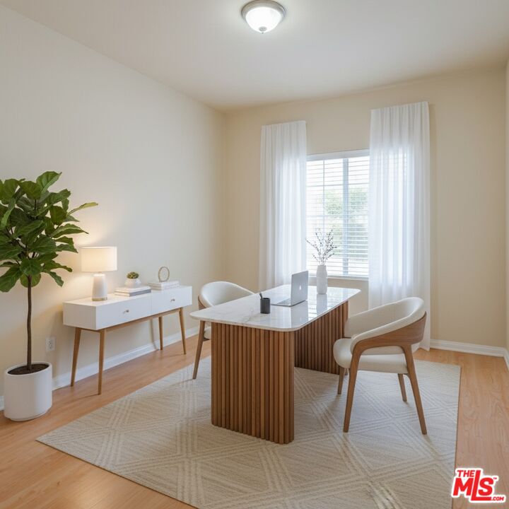 2155 Associated Road Fullerton, CA 92831 - Photo 27 of 47 a view of a dining room with furniture window and wooden floor