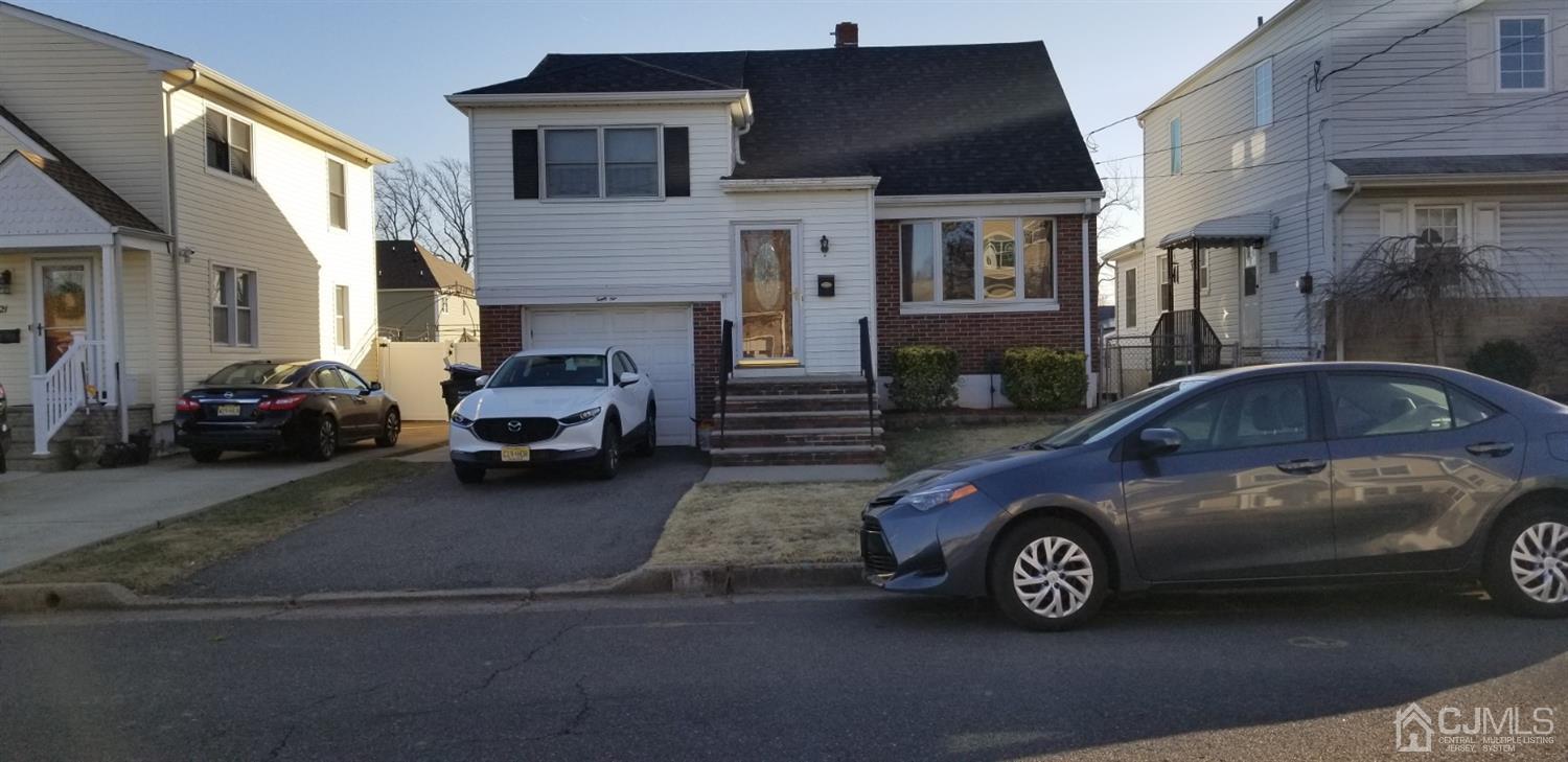 a car parked in front of a building