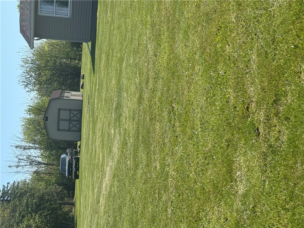 5840 Pitchin Road South Springfield, OH 45502 - Photo 9 of 18 Expansive green yard with a functional shed and well-maintained surroundings.