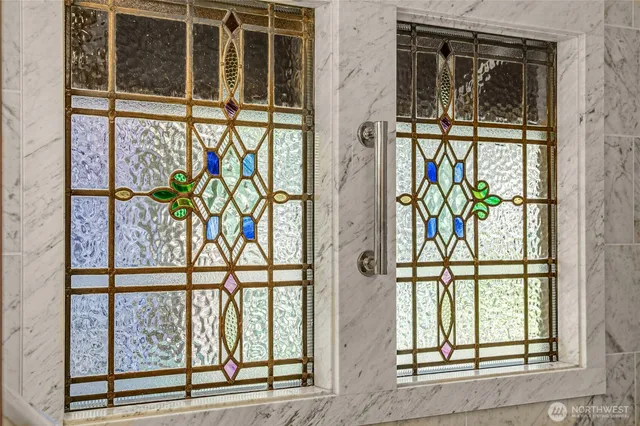 a view of backyard with green space