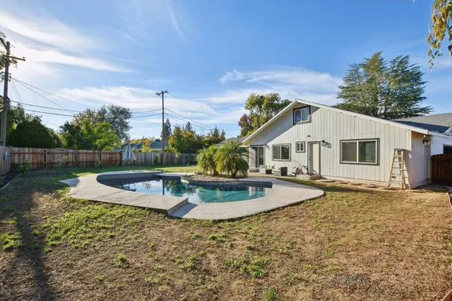 a view of a house with pool