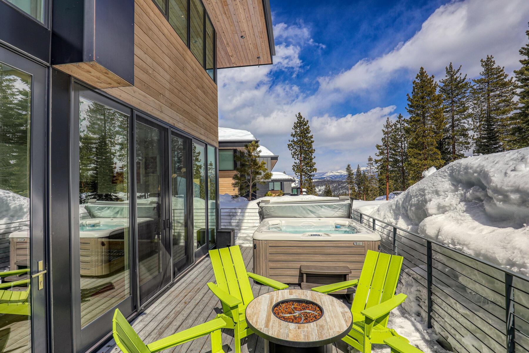 15004 Peak View Place Truckee, CA 96161 - Photo 20 of 21 a view of a patio with table and chairs potted plants with wooden floor
