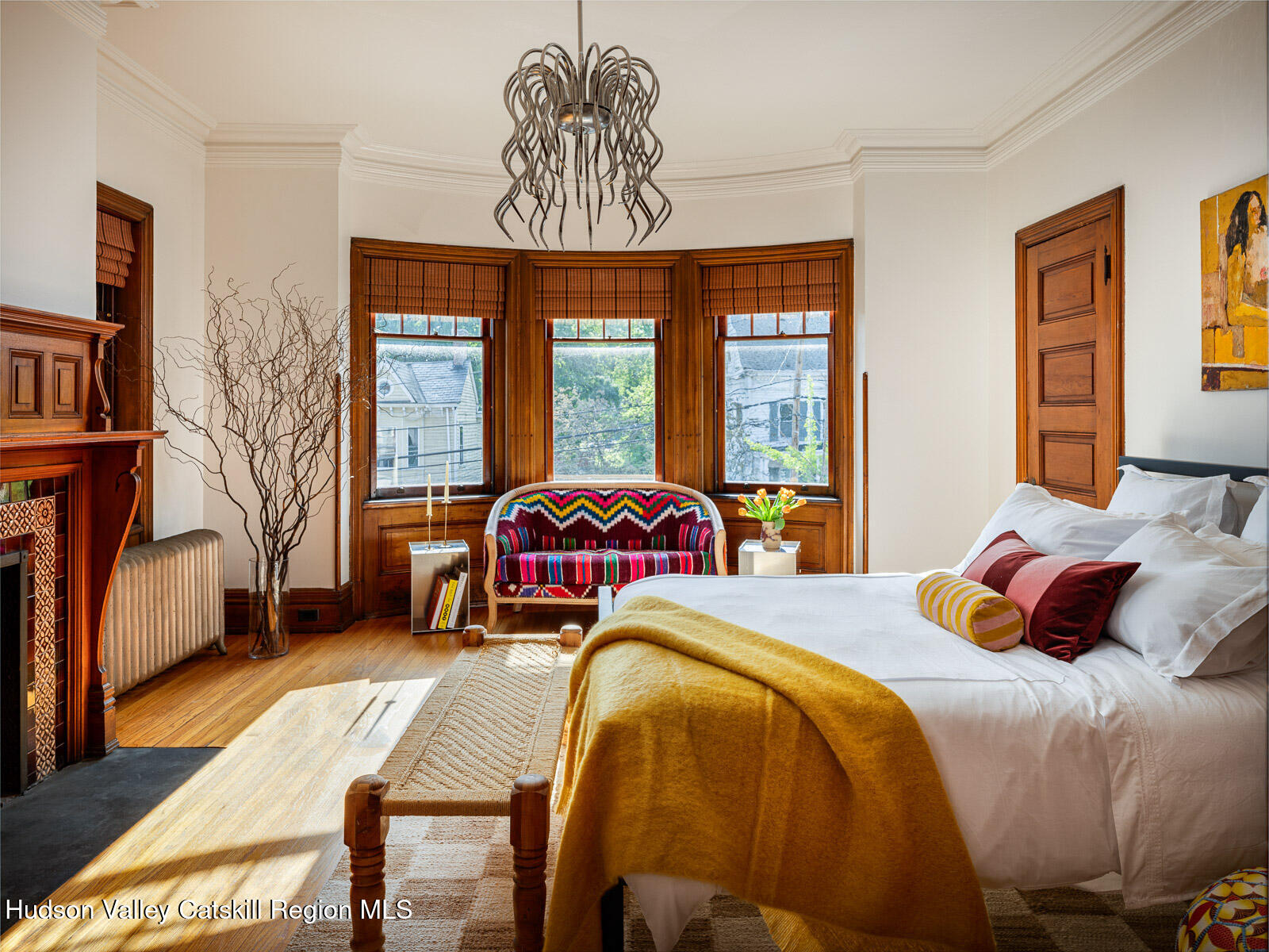 164 Grand Street Newburgh, NY 12550 - Photo 29 of 59 a bedroom with a bed and a large window