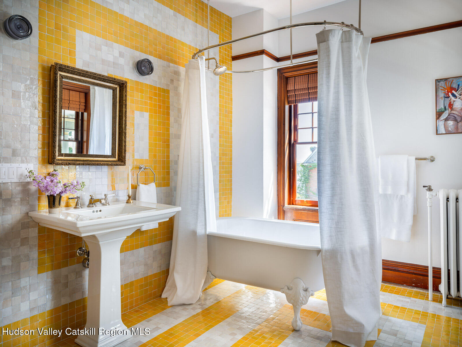 164 Grand Street Newburgh, NY 12550 - Photo 32 of 59 a bathroom with a sink and a mirror